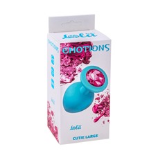 Анальная пробка Emotions Cutie Large Turquoise pink crystal 4013-03Lola