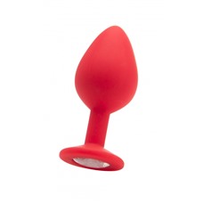 Анальная пробка OUCH! Large Diamond Butt Plug Red SH-OU182RED