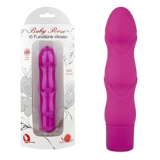 Вибростимулятор рельефный фиолетовый 10 Function vibrator Baby Rose 82001-purpleHW