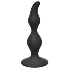 Чёрная анальная пробка Curved Anal Plug Black - 12,5 см.