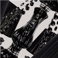 Подвесная хрустальная люстра "классика" чёрная