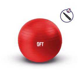 Гимнастический мяч 65 см красный с насосом