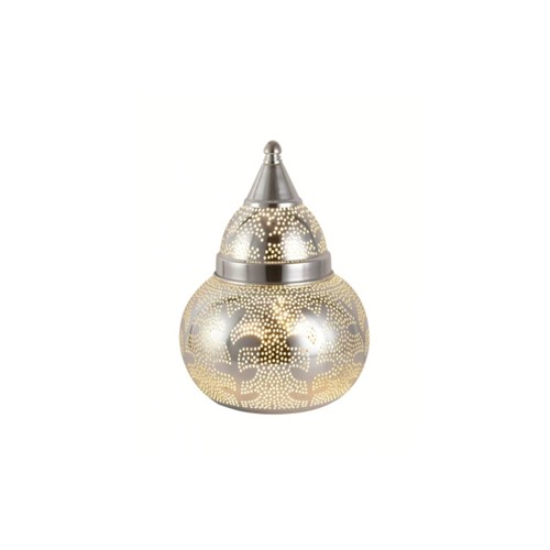 Марокканская лампа серебро 30 см