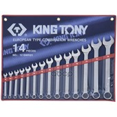 Набор комбинированных ключей, 8-24 мм, 14 предметов KING TONY арт. '1215MR01'
