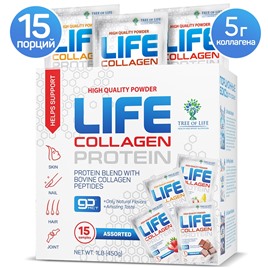 Box mix. Протеин с высоким содержанием гидролизованного коллагена. Protein + Collagen, 1lb - 450 г. 15 шт. по 30 г.